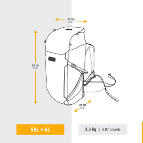 FORCLAZ（フォルクラ）登山・トレッキング バックパック Travel 500 50 L スーツケース開口付き ブラック
